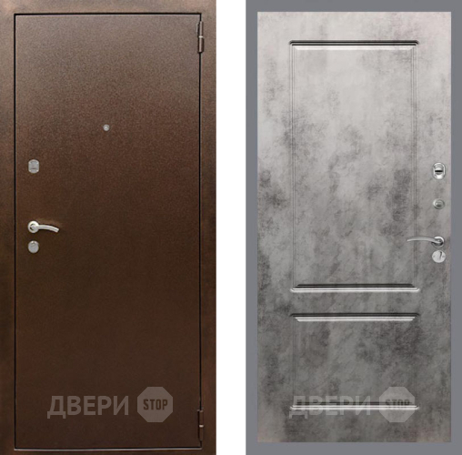 Входная металлическая Дверь Рекс (REX) 1А Медный Антик FL-117 Бетон темный в Голицыно
