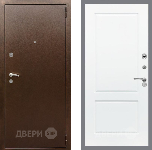 Входная металлическая Дверь Рекс (REX) 1А Медный Антик FL-117 Силк Сноу в Голицыно