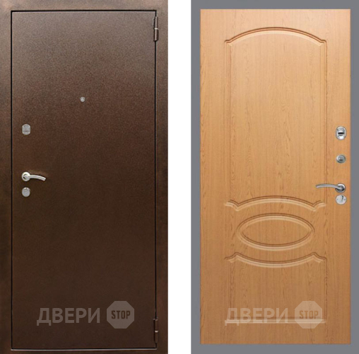 Дверь Рекс (REX) 1А Медный Антик FL-128 Дуб в Голицыно