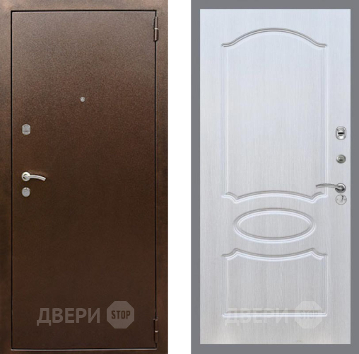 Дверь Рекс (REX) 1А Медный Антик FL-128 Лиственница беж в Голицыно