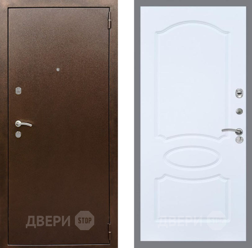 Дверь Рекс (REX) 1А Медный Антик FL-128 Силк Сноу в Голицыно