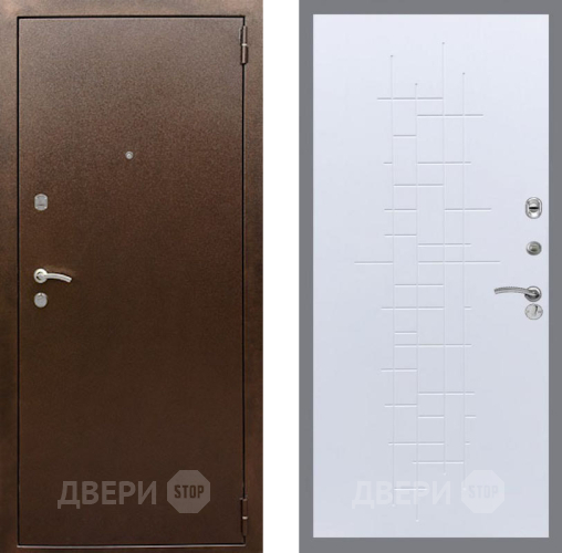 Дверь Рекс (REX) 1А Медный Антик FL-289 Белый ясень в Голицыно