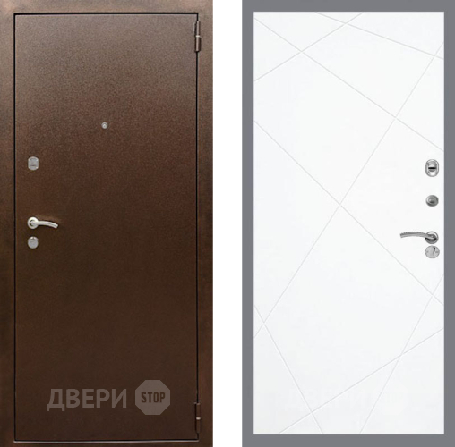 Дверь Рекс (REX) 1А Медный Антик FL-291 Силк Сноу в Голицыно
