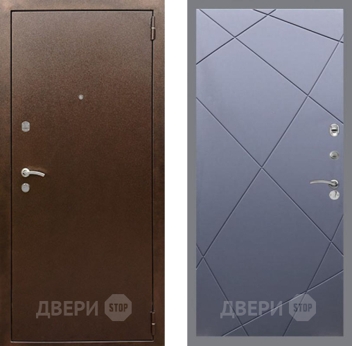 Дверь Рекс (REX) 1А Медный Антик FL-291 Силк титан в Голицыно