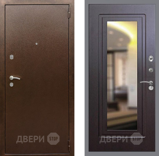 Входная металлическая Дверь Рекс (REX) 1А Медный Антик FLZ-120 Венге в Голицыно