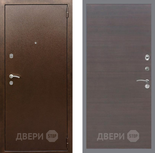 Входная металлическая Дверь Рекс (REX) 1А Медный Антик GL венге поперечный в Голицыно