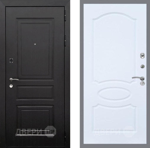 Входная металлическая Дверь Рекс (REX) 6 Венге FL-128 Силк Сноу в Голицыно