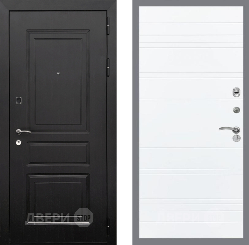 Входная металлическая Дверь Рекс (REX) 6 Венге Line Силк Сноу в Голицыно