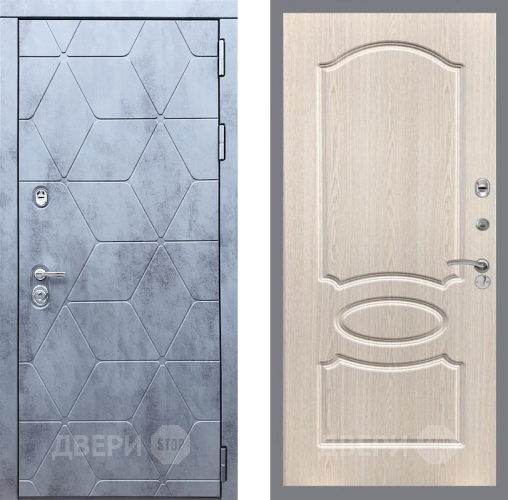 Входная металлическая Дверь Рекс (REX) 28 FL-128 Беленый дуб в Голицыно