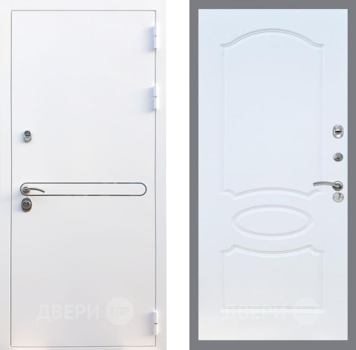 Входная металлическая Дверь Рекс (REX) 27 FL-128 Белый ясень в Голицыно