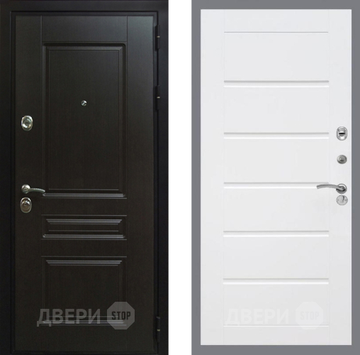 Входная металлическая Дверь Рекс (REX) Премиум-Н Сити Белый ясень в Голицыно