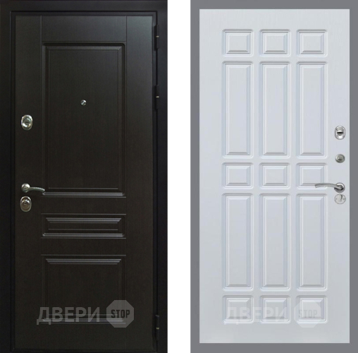 Входная металлическая Дверь Рекс (REX) Премиум-Н FL-33 Белый ясень в Голицыно