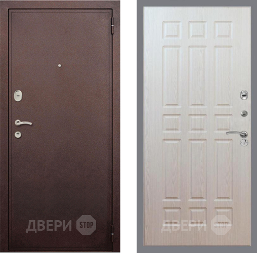 Входная металлическая Дверь Рекс (REX) 2 Медный Антик FL-33 Беленый дуб в Голицыно