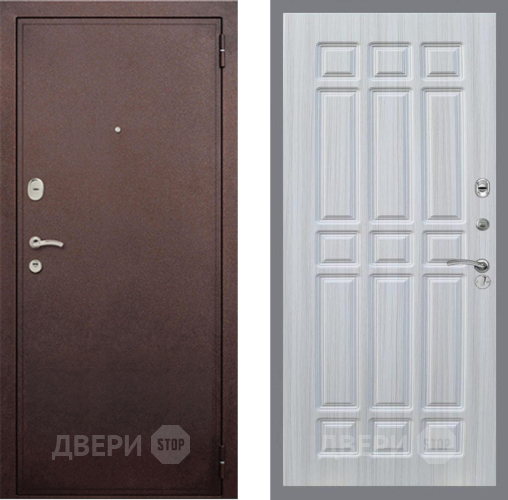 Входная металлическая Дверь Рекс (REX) 2 Медный Антик FL-33 Сандал белый в Голицыно