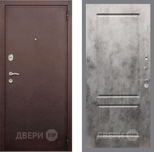 Входная металлическая Дверь Рекс (REX) 2 Медный Антик FL-117 Бетон темный в Голицыно