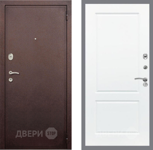 Входная металлическая Дверь Рекс (REX) 2 Медный Антик FL-117 Силк Сноу в Голицыно