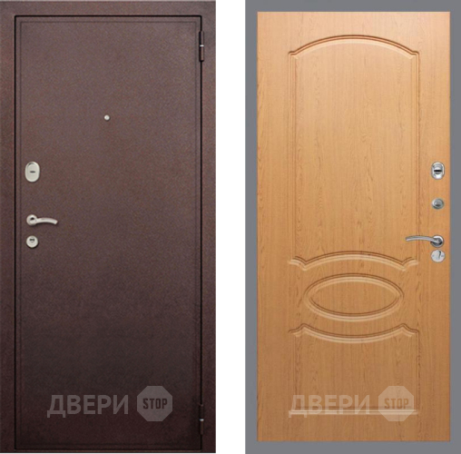 Входная металлическая Дверь Рекс (REX) 2 Медный Антик FL-128 Дуб в Голицыно