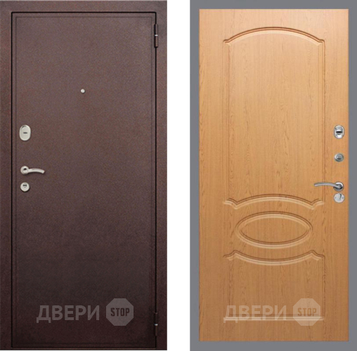 Входная металлическая Дверь Рекс (REX) 2 Медный Антик FL-128 Дуб в Голицыно