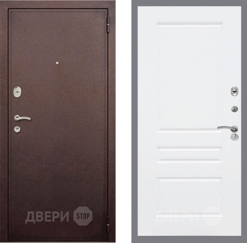 Входная металлическая Дверь Рекс (REX) 2 Медный Антик FL-243 Силк Сноу в Голицыно