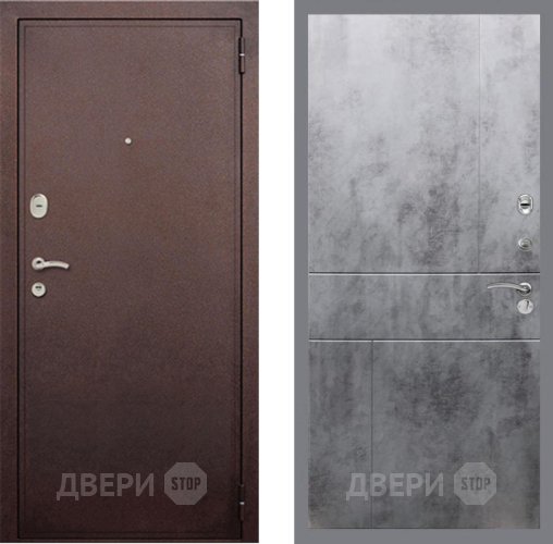 Входная металлическая Дверь Рекс (REX) 2 Медный Антик FL-290 Бетон темный в Голицыно