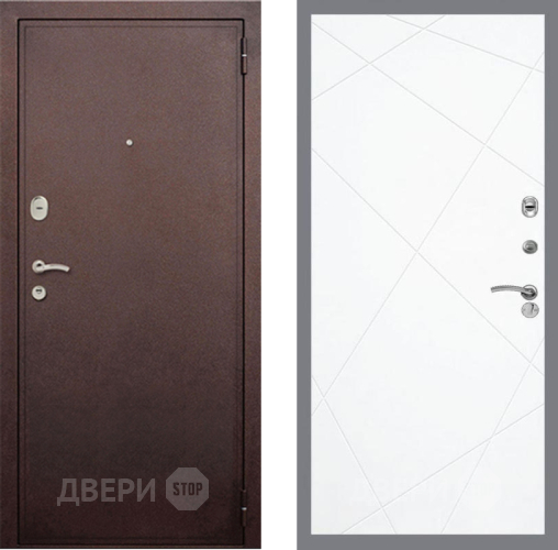 Входная металлическая Дверь Рекс (REX) 2 Медный Антик FL-291 Силк Сноу в Голицыно