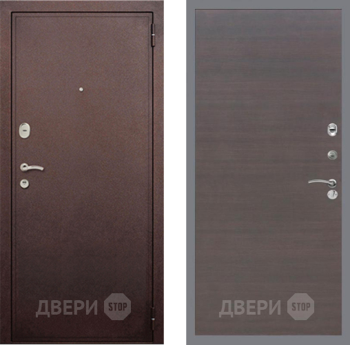 Входная металлическая Дверь Рекс (REX) 2 Медный Антик GL венге поперечный в Голицыно