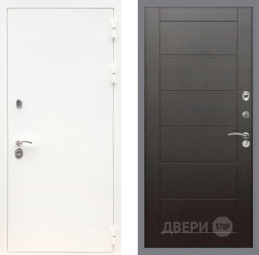 Входная металлическая Дверь Рекс (REX) 5 Белая Шагрень Сити Венге в Голицыно