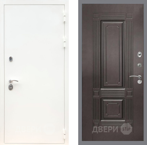 Входная металлическая Дверь Рекс (REX) 5 Белая Шагрень FL-2 Венге в Голицыно