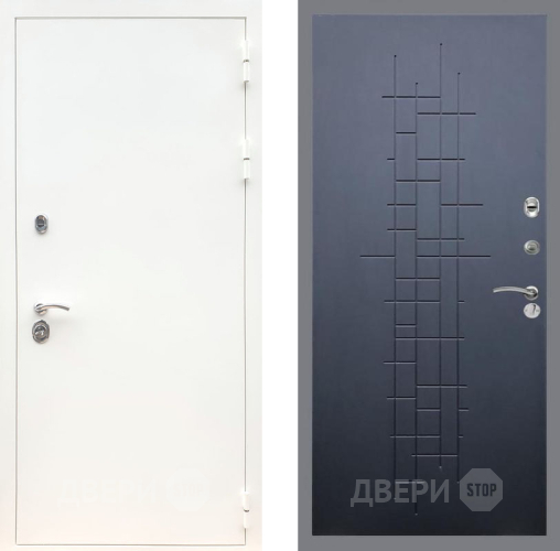 Входная металлическая Дверь Рекс (REX) 5 Белая Шагрень FL-289 Ясень черный в Голицыно
