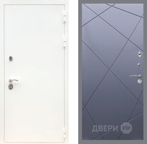Входная металлическая Дверь Рекс (REX) 5 Белая Шагрень FL-291 Силк титан в Голицыно