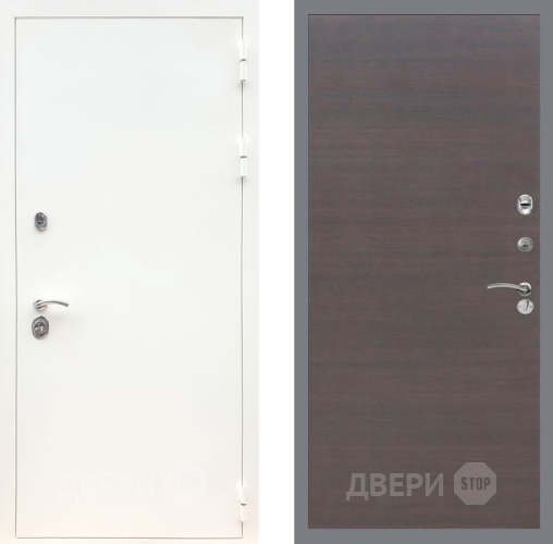 Входная металлическая Дверь Рекс (REX) 5 Белая Шагрень GL венге поперечный в Голицыно