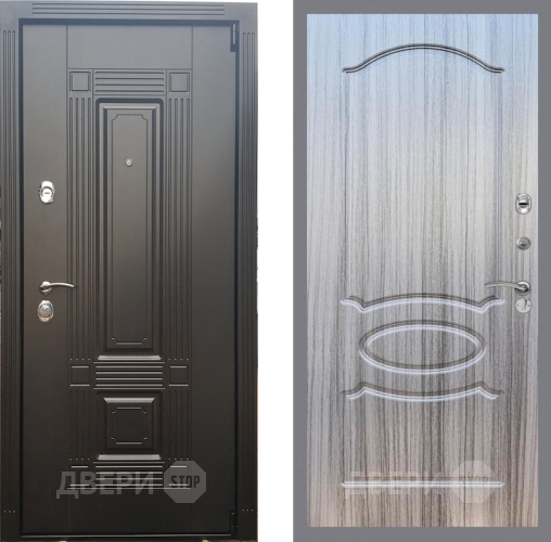 Входная металлическая Дверь Рекс (REX) 9 FL-128 Сандал грей в Голицыно