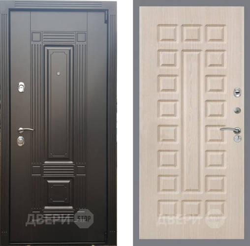 Входная металлическая Дверь Рекс (REX) 9 FL-183 Беленый дуб в Голицыно