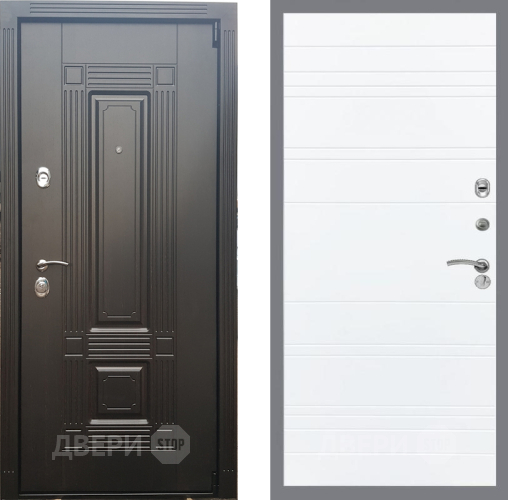 Входная металлическая Дверь Рекс (REX) 9 Line Силк Сноу в Голицыно