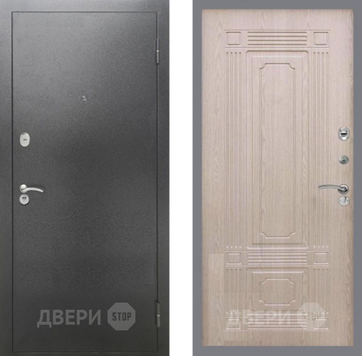 Дверь Рекс (REX) 2А Серебро Антик FL-2 Беленый дуб в Голицыно