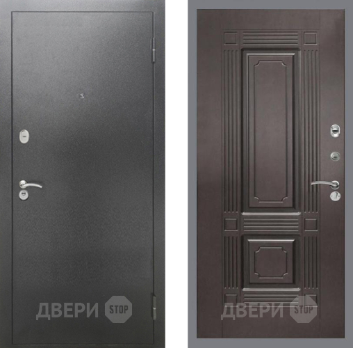 Входная металлическая Дверь Рекс (REX) 2А Серебро Антик FL-2 Венге в Голицыно