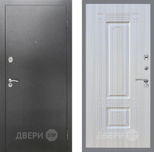 Дверь Рекс (REX) 2А Серебро Антик FL-2 Сандал белый в Голицыно