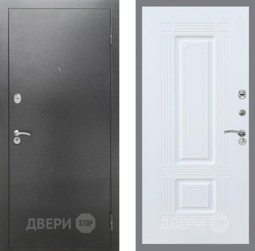 Входная металлическая Дверь Рекс (REX) 2А Серебро Антик FL-2 Силк Сноу в Голицыно