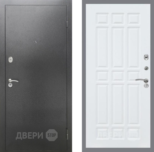 Входная металлическая Дверь Рекс (REX) 2А Серебро Антик FL-33 Силк Сноу в Голицыно