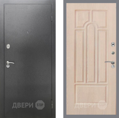 Входная металлическая Дверь Рекс (REX) 2А Серебро Антик FL-58 Беленый дуб в Голицыно