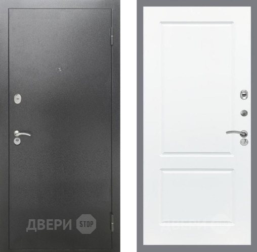 Дверь Рекс (REX) 2А Серебро Антик FL-117 Силк Сноу в Голицыно