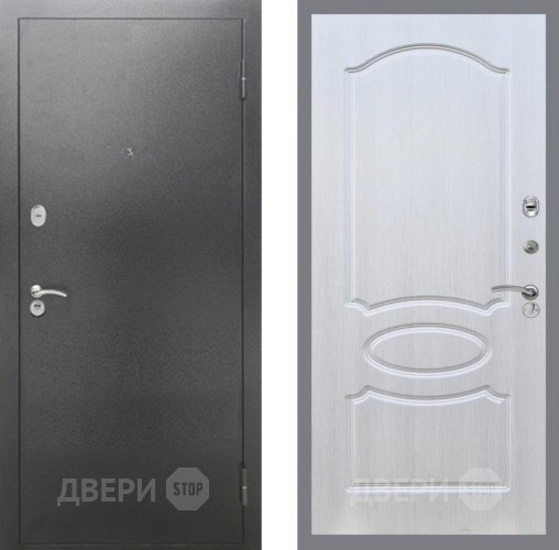 Входная металлическая Дверь Рекс (REX) 2А Серебро Антик FL-128 Лиственница беж в Голицыно
