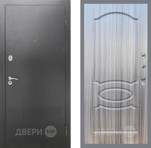 Входная металлическая Дверь Рекс (REX) 2А Серебро Антик FL-128 Сандал грей в Голицыно