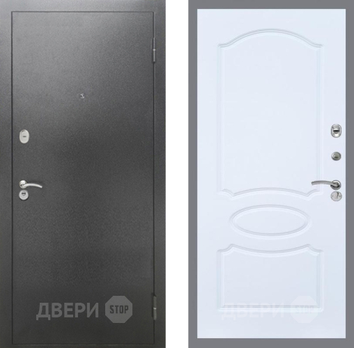Дверь Рекс (REX) 2А Серебро Антик FL-128 Силк Сноу в Голицыно