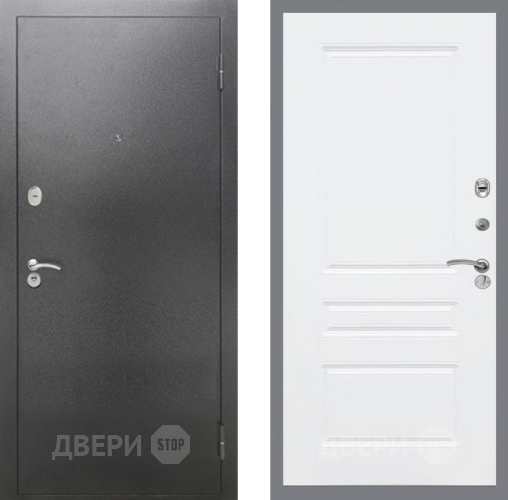 Входная металлическая Дверь Рекс (REX) 2А Серебро Антик FL-243 Силк Сноу в Голицыно