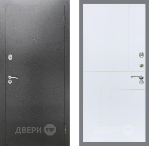 Входная металлическая Дверь Рекс (REX) 2А Серебро Антик FL-290 Силк Сноу в Голицыно