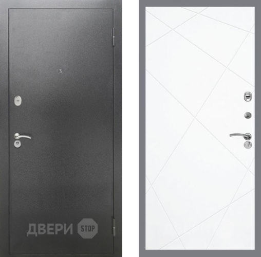 Дверь Рекс (REX) 2А Серебро Антик FL-291 Силк Сноу в Голицыно