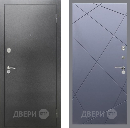 Дверь Рекс (REX) 2А Серебро Антик FL-291 Силк титан в Голицыно