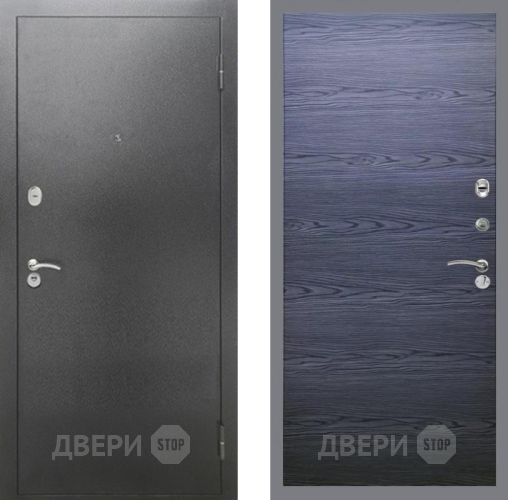 Дверь Рекс (REX) 2А Серебро Антик GL Дуб тангенальный черный в Голицыно