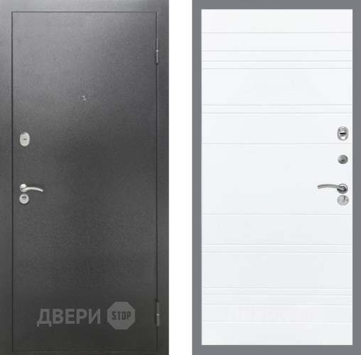 Дверь Рекс (REX) 2А Серебро Антик Line Силк Сноу в Голицыно